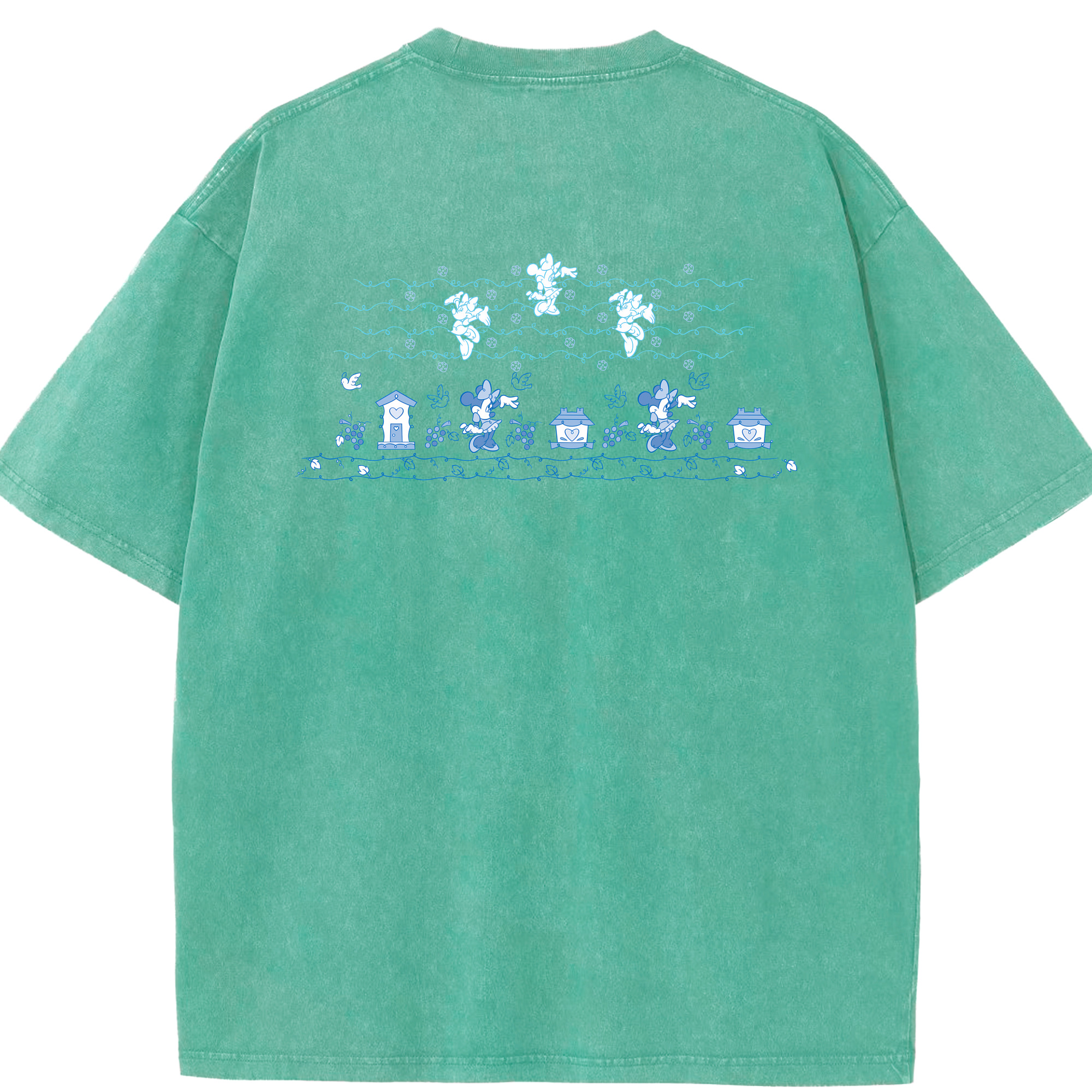 （画像用） ミッキーマウス Mickey Mouse 綿100% ヴィンテージ風 半袖Tシャツ（背面プリント）